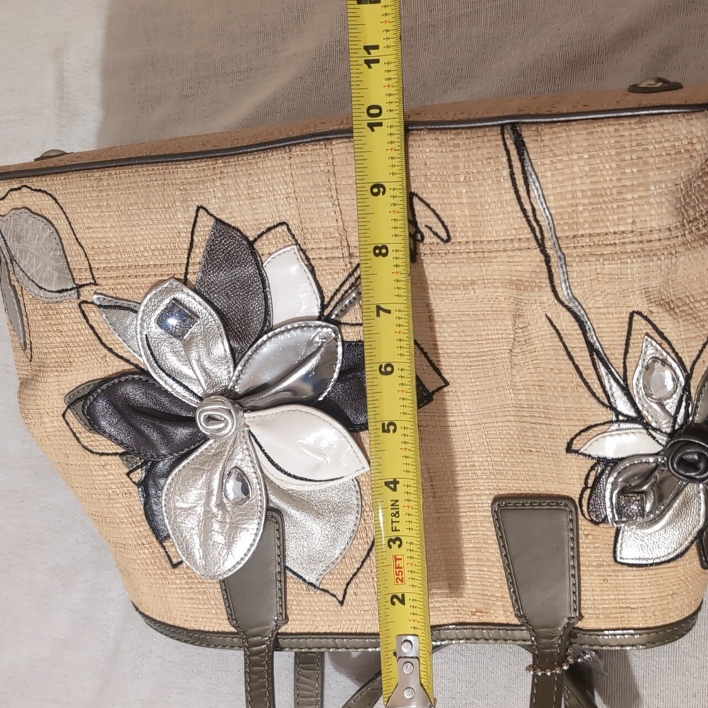 Coach Hamptons 10th Anniversary Y2K Floral Straw Shoulder Bag 13531 - Picture 13 of 14